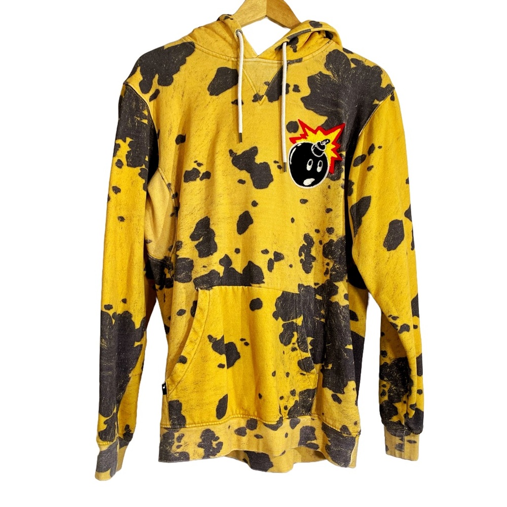 The Hundreds Switchback Pullover Hoodie Sweatshirt Yellow L